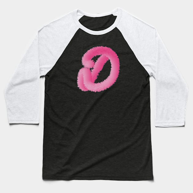 D Pink Animal Initials Baseball T-Shirt by desingmari